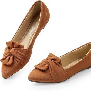 Women's Flats Dressy Pointed Toe Comfortable Bowknot Ballet Flats Shoes